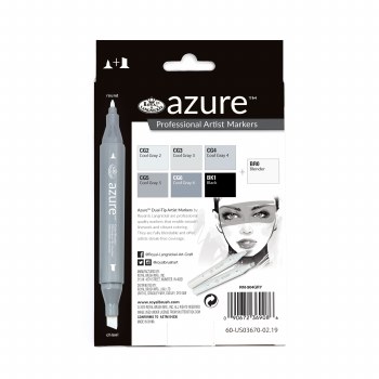 Azure Alcohol Markers Gray Set of 7