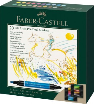 Faber-Castell Pitt Artist Dual Marker, 20 Color Set