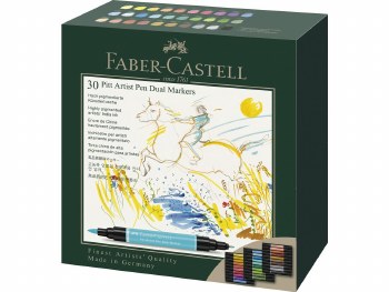 Faber-Castell Pitt Artist Dual Marker, 30 Color Set