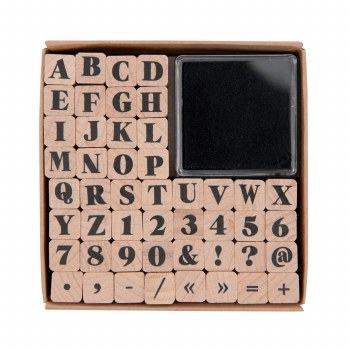 Stamp Set, Alphabet, 48-Piece Set