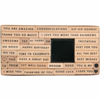 Stamp Set, Best Wishes, 33-Piece Set