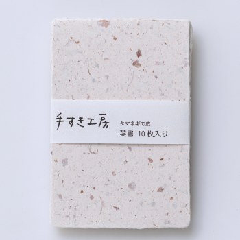 Awagami Thick Infused Handmade Postcard Set, Onion, 10 Postcards