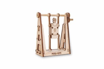 Eco-Wood-Art Mechanical Wooden 3D Puzzle, Spinning Sportsman