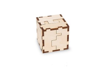 Eco-Wood-Art Mechanical Wooden 3D Puzzle, Jigsaw Cube 3D Puzzle