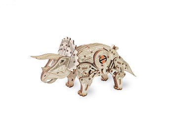Eco-Wood-Art Mechanical Wooden 3D Puzzle, Triceratops Construction Kit