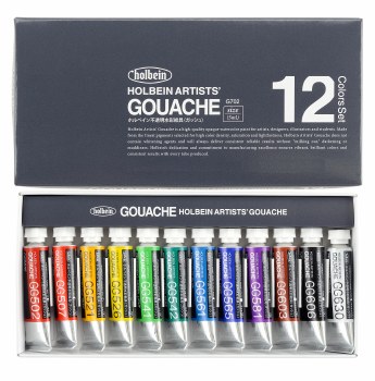 Holbein Gouache 12-Color 5ml Set