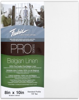 Fredrix Pro Belgian Linen Stretched Studio Canvas, 8" x 10"