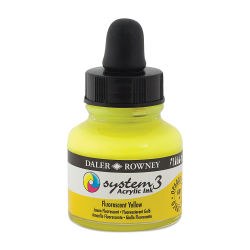System3 Acrylic Ink, 1oz, Fluorescent Yellow
