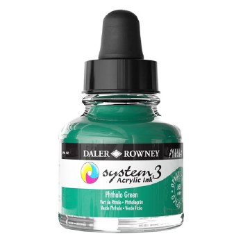 System3 Acrylic Ink, 1oz, Phthalo Green