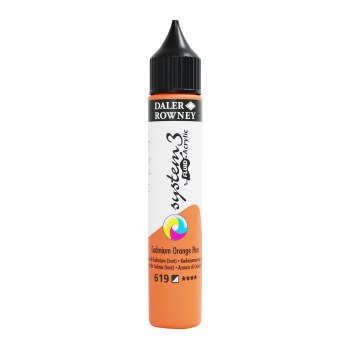 System3 Fluid Acrylic, 29.5ml, Cadmium Orange Hue