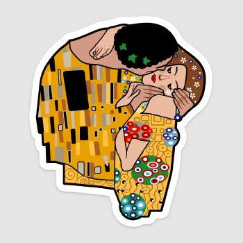 Vinyl Art Stickers, Gustav Klimt - Kiss