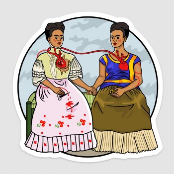 Vinyl Art Stickers, Frida Kahlo - Two Fridas