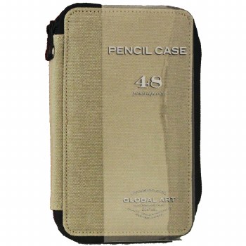 Canvas Pencil Cases, 48 Pencil Capacity - Sage