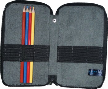 Canvas Pencil Cases, 24 Pencil Capacity - Steel Blue