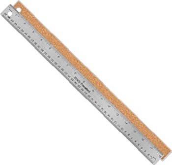 Flexible Stainless Steel Rulers, 18 in. - Cork Backed