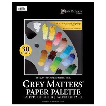 Jack Richeson Grey Matters Paper Palette, 16" x 20", 50 Sheets
