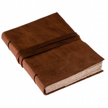 Lamali Mixed Media Soft-Cover Handmade Journal, 5&quot; x 7&quot;, Leather