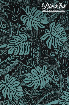 Jungle Leaves in Turquoise & Black Paper