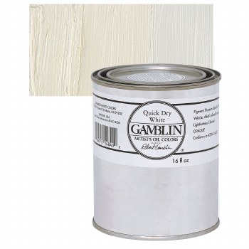 Gamblin Oil Colors, 16oz, Quick Dry White