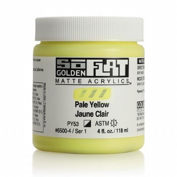 SoFlat Matte Acrylics, 4 oz. Jar, Pale Yellow