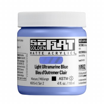 SoFlat Matte Acrylics, 4 oz. Jar, Light Ultramarine Blue