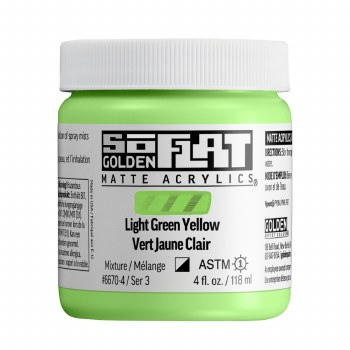 SoFlat Matte Acrylics, 4 oz. Jar, Light Yellow Green