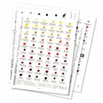 Daniel Smith Extra Fine Watercolor Dot Try-It Cards - 266-Watercolor & 22-Goauche Dot Card