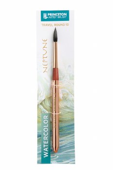 Neptune Synthetic Squirrel Watercolor Travel Brush, Round, Size 10