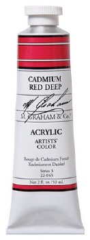 M. Graham Acrylic, 59ml, Cadmium Red Deep