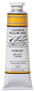 M. Graham Acrylic, 59ml, Cadmium Yellow Deep
