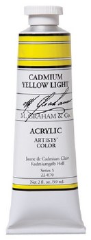 M. Graham Acrylic, 59ml, Cadmium Yellow Light