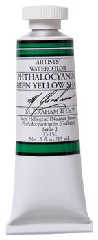 M. Graham Watercolor, 15ml, Phthalo Green Yellow Shade