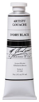 M. Graham Gouache, 60ml, Ivory Black