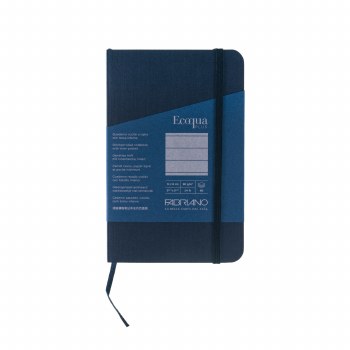 Ecoqua Plus Stitch-Bound Notebook, 3.5" x 5.5", Lined, Navy