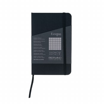 Ecoqua Plus Stitch-Bound Notebook, 3.5" x 5.5", Graph, Black