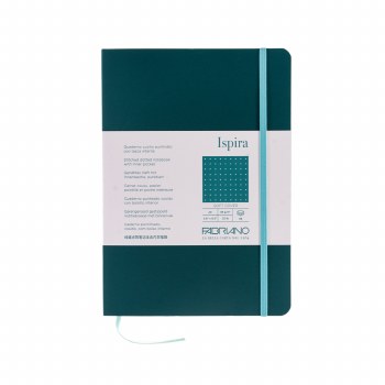 Ispira Soft-Cover Notebooks, 5.8" x 8.3", Dotted, Green