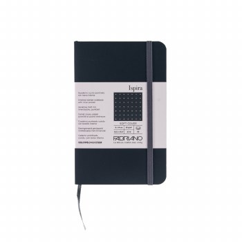 Ispira Soft-Cover Notebooks, 3.5" x 5.5", Dotted, Black