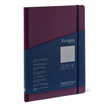 Ecoqua Plus Fabric-Bound Notebook, 8.7" x 11.7", Blank, Wine