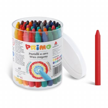 Primo Wax Crayon Set, 48-Crayon Bucket