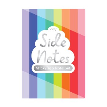 Side Notes Sticky Tab Note Pads, Color White