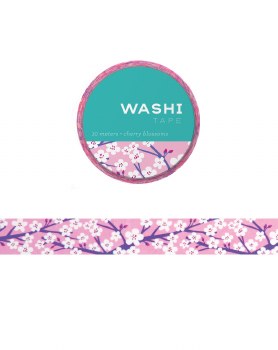 Washi Tape, 15 mm Cherry Blossoms