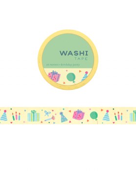 Washi Tape, 15 mm Birthday Party