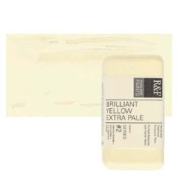 R&F Encaustic Paint Cakes, 40ml Cakes, Brilliant Yellow Extra Pale