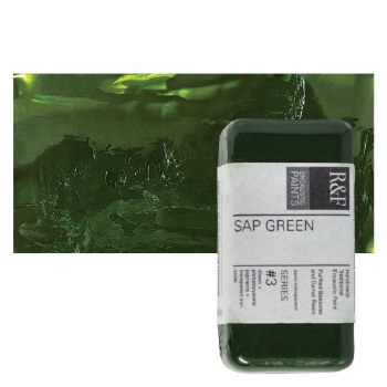 R&F Encaustic Paint Cakes, 40ml Cakes, Sap Green