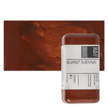 R&F Encaustic Paint Cakes, 40ml Cakes, Burnt Sienna