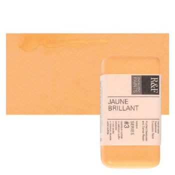 R&F Encaustic Paint Cakes, 40ml Cakes, Jaune Brilliant