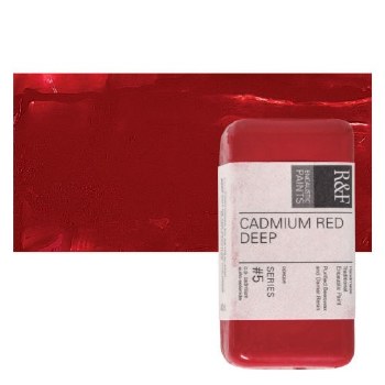 R&F Encaustic Paint Cakes, 40ml Cakes, Cadmium Red Deep