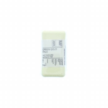 R&F Encaustic Paint Cakes, 40ml Cakes, Green Gold Pale