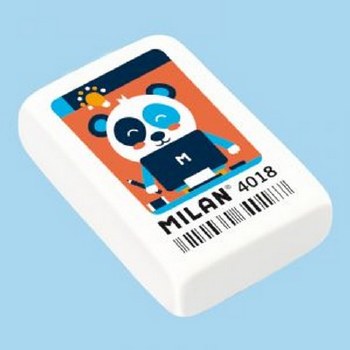 Milan Synthetic Printed White Eraser
