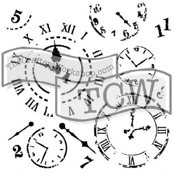 The Crafters Workshop Stencils, 6 in. x 6 in., Time Travel
